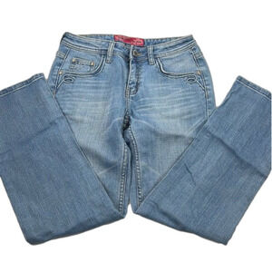 Conshing Mid-Rise 5 pocket Bedazzled Jeans